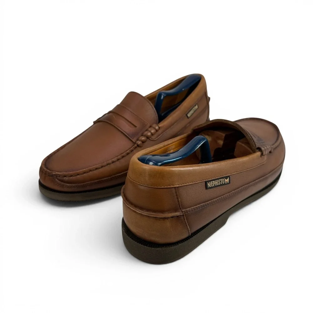 Mephisto Cap Vert Penny Loafers‎ Mens 10 Rust Brown Leather Comfort Slip On
